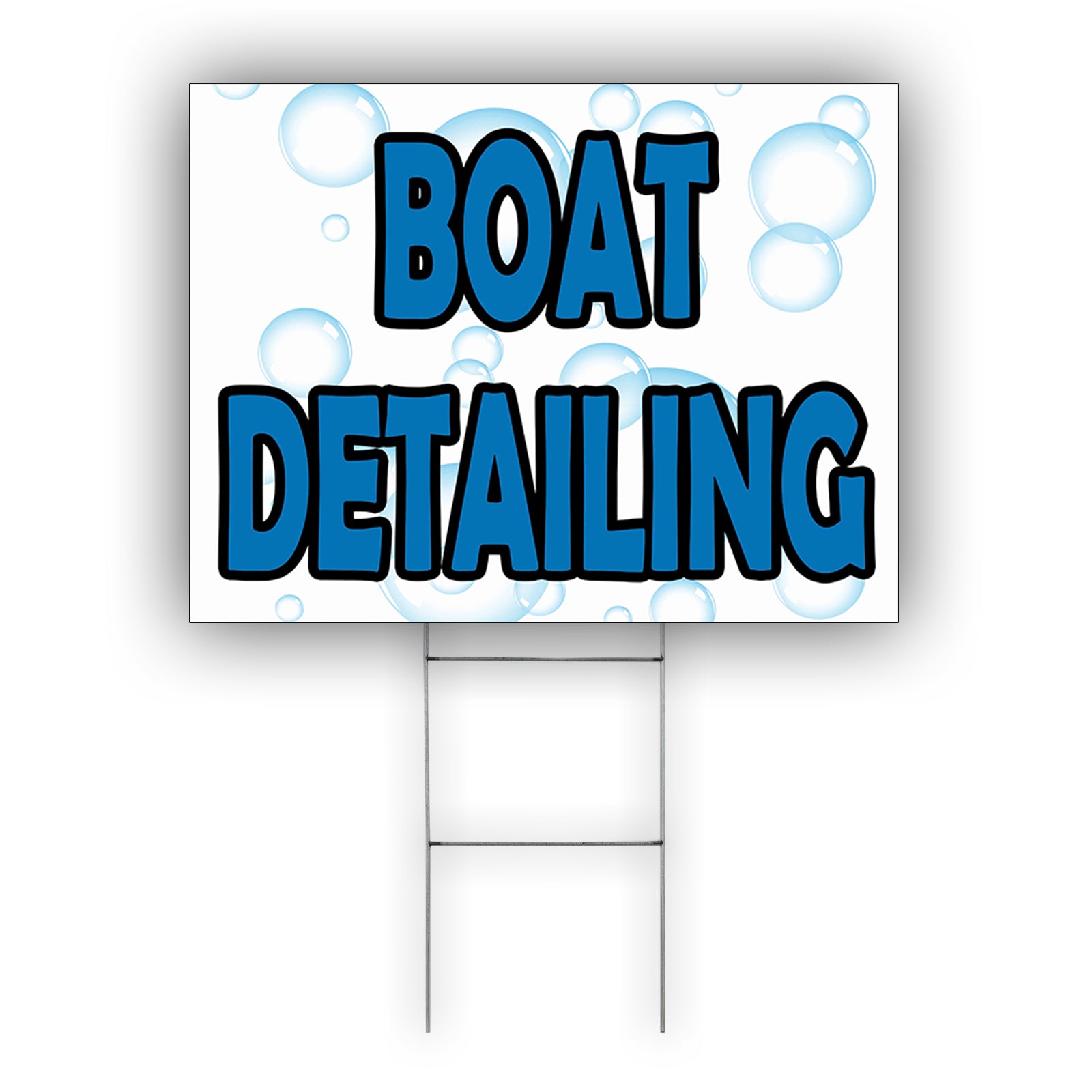 Detailing Sign Boat Detailing Coroplast Yard Sign – Sign Fever