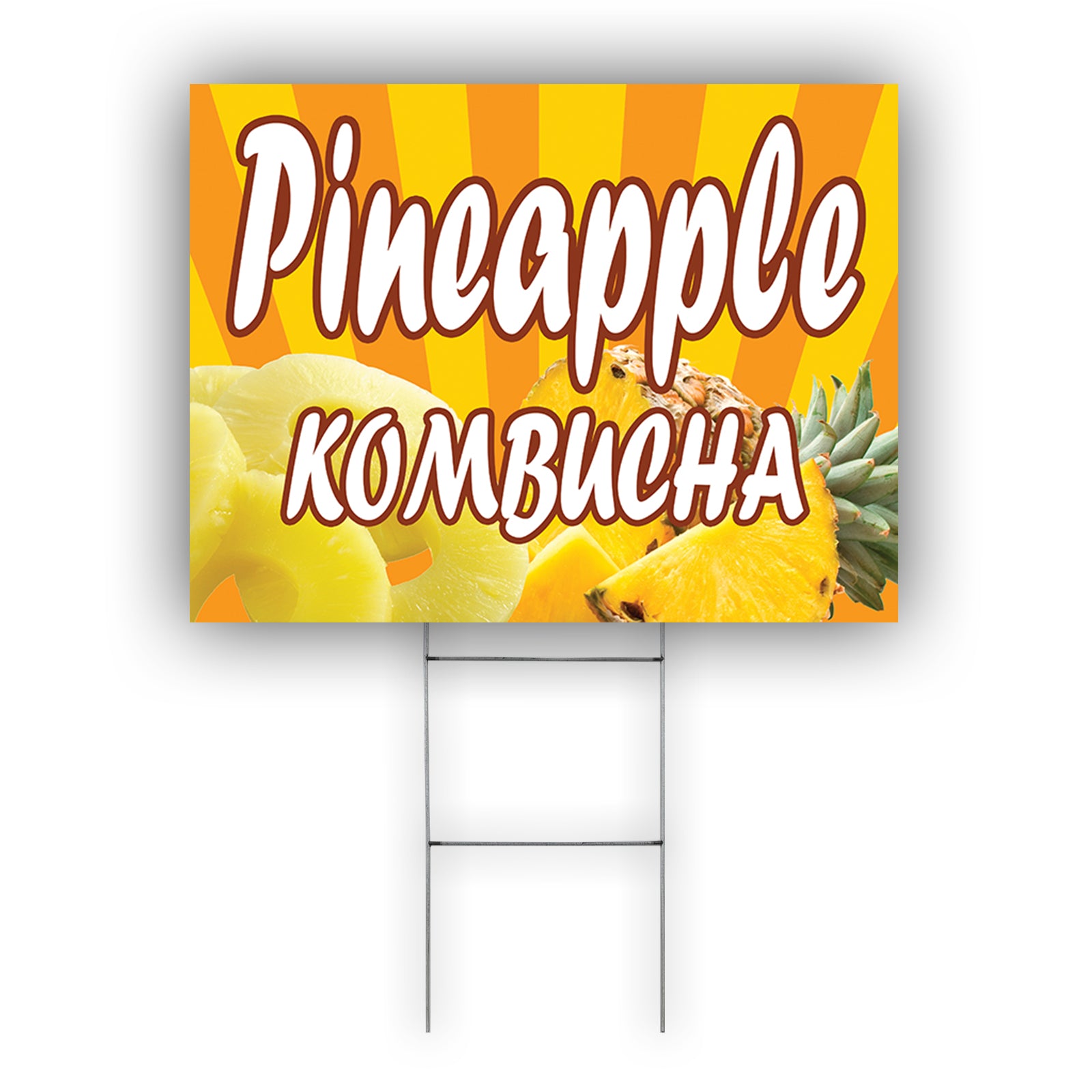 Pineapple Kombucha Coroplast Yard Sign Sign Fever