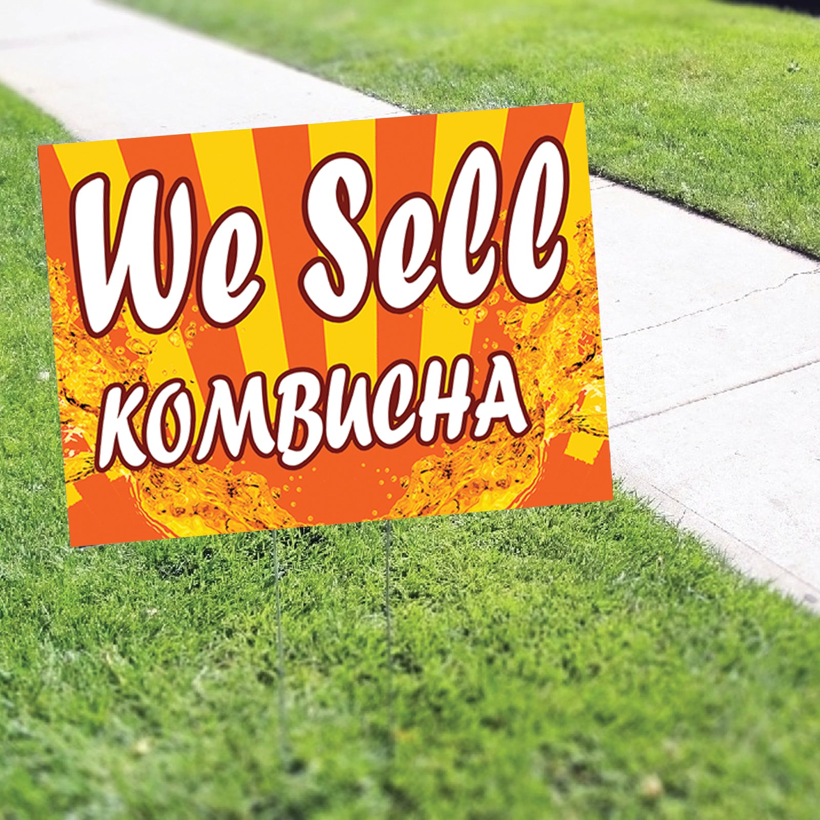 We Sell Kombucha Coroplast Yard Sign