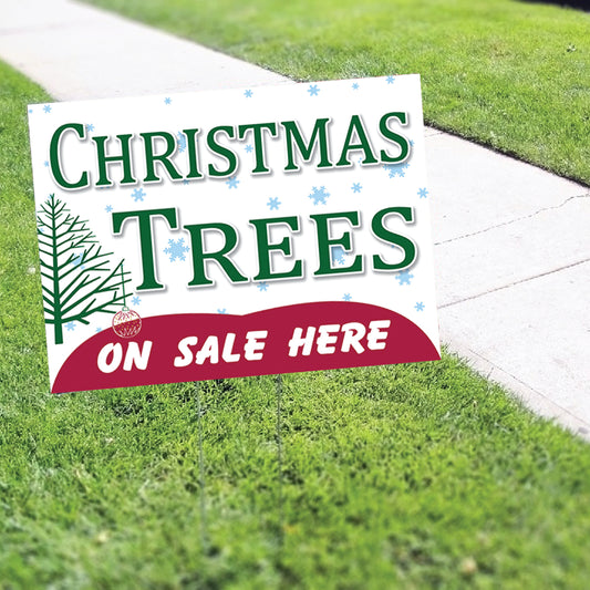Christmas Tree On Sale Here Coroplast Yard Sign