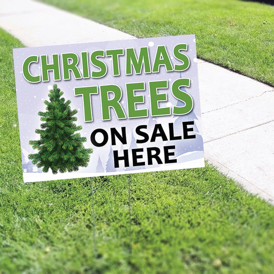 Christmas Tree On Sale Here Coroplast Yard Sign