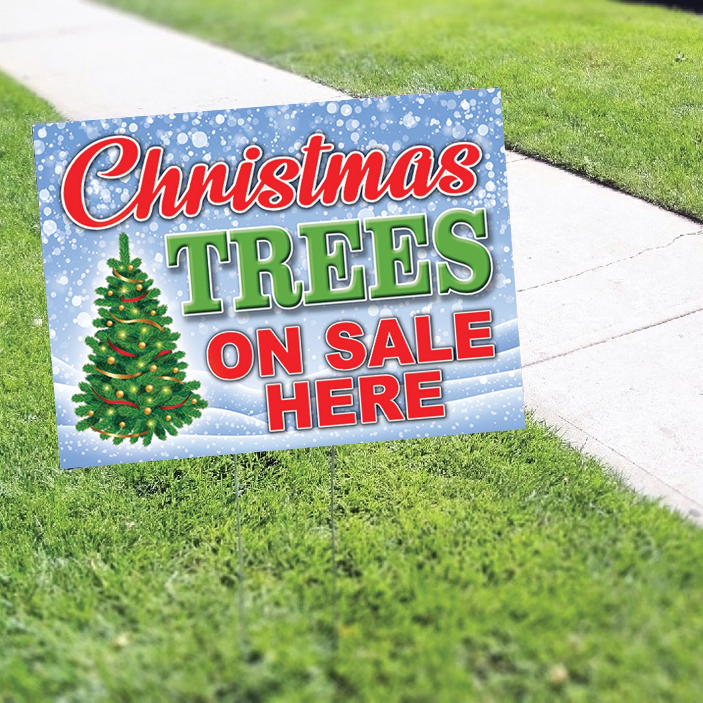 Christmas Tree On Sale Here Coroplast Yard Sign