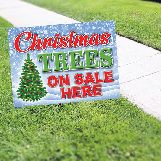 Christmas Tree On Sale Here Coroplast Yard Sign