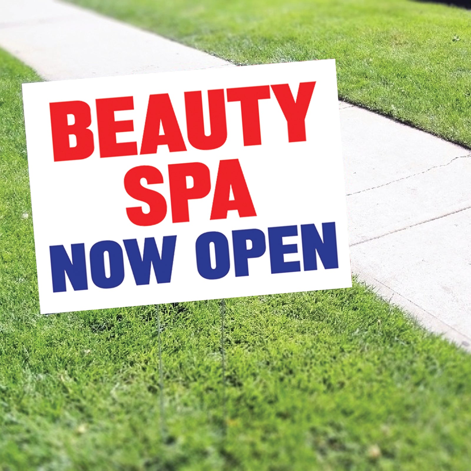 Beauty Spa Now Open Coroplast Yard Sign