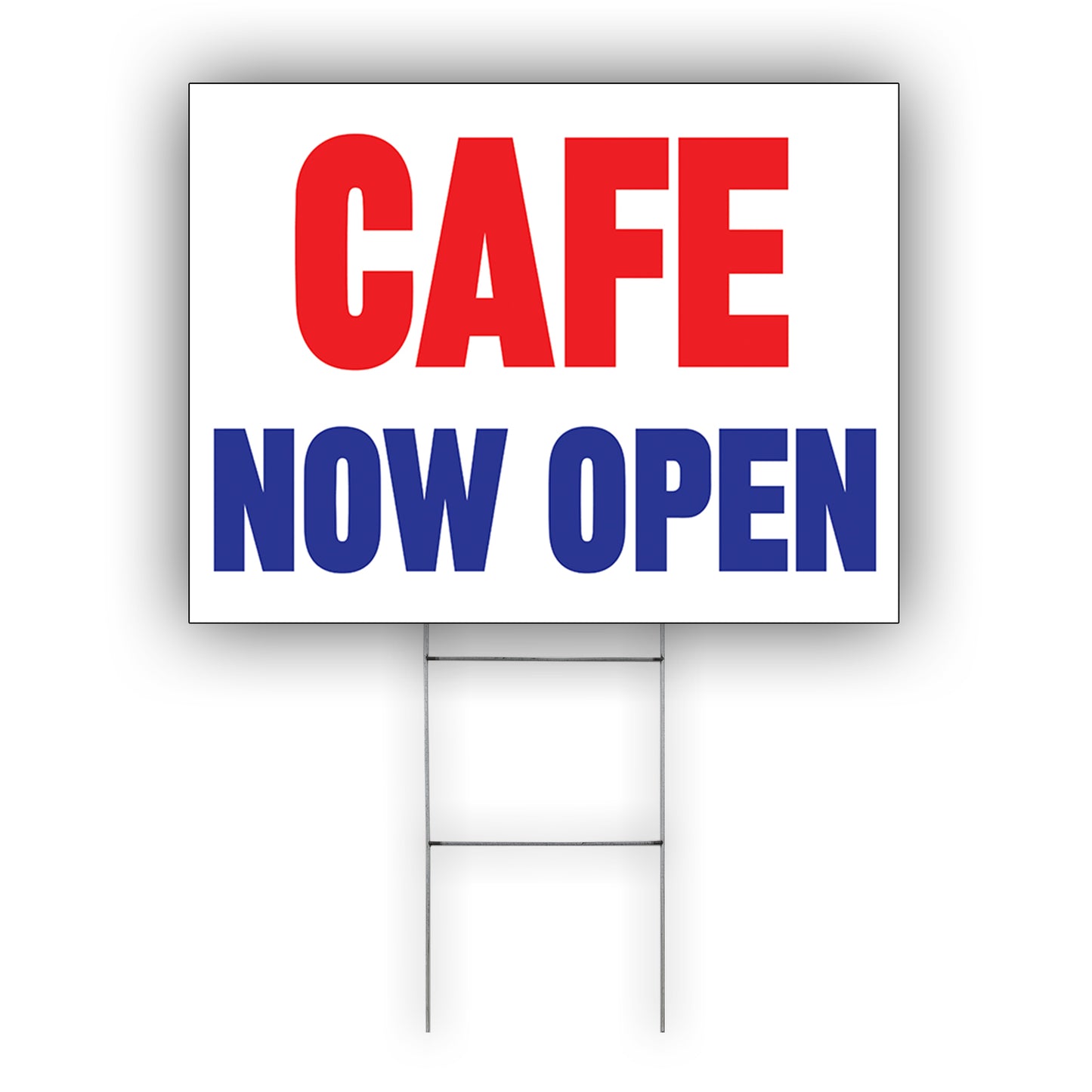 Cafe Now Open Coroplast Yard Sign
