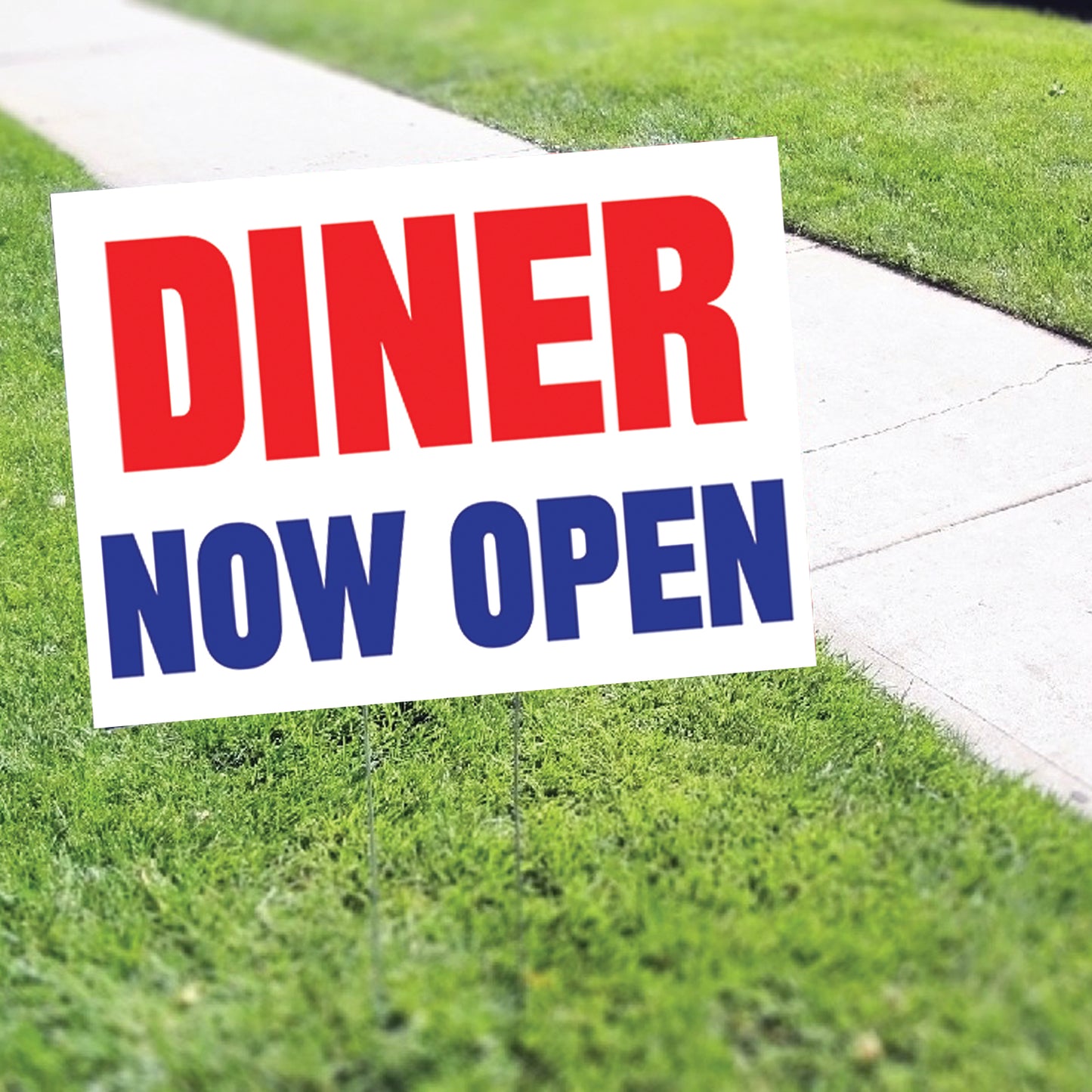 Diner now Open Coroplast Yard Sign