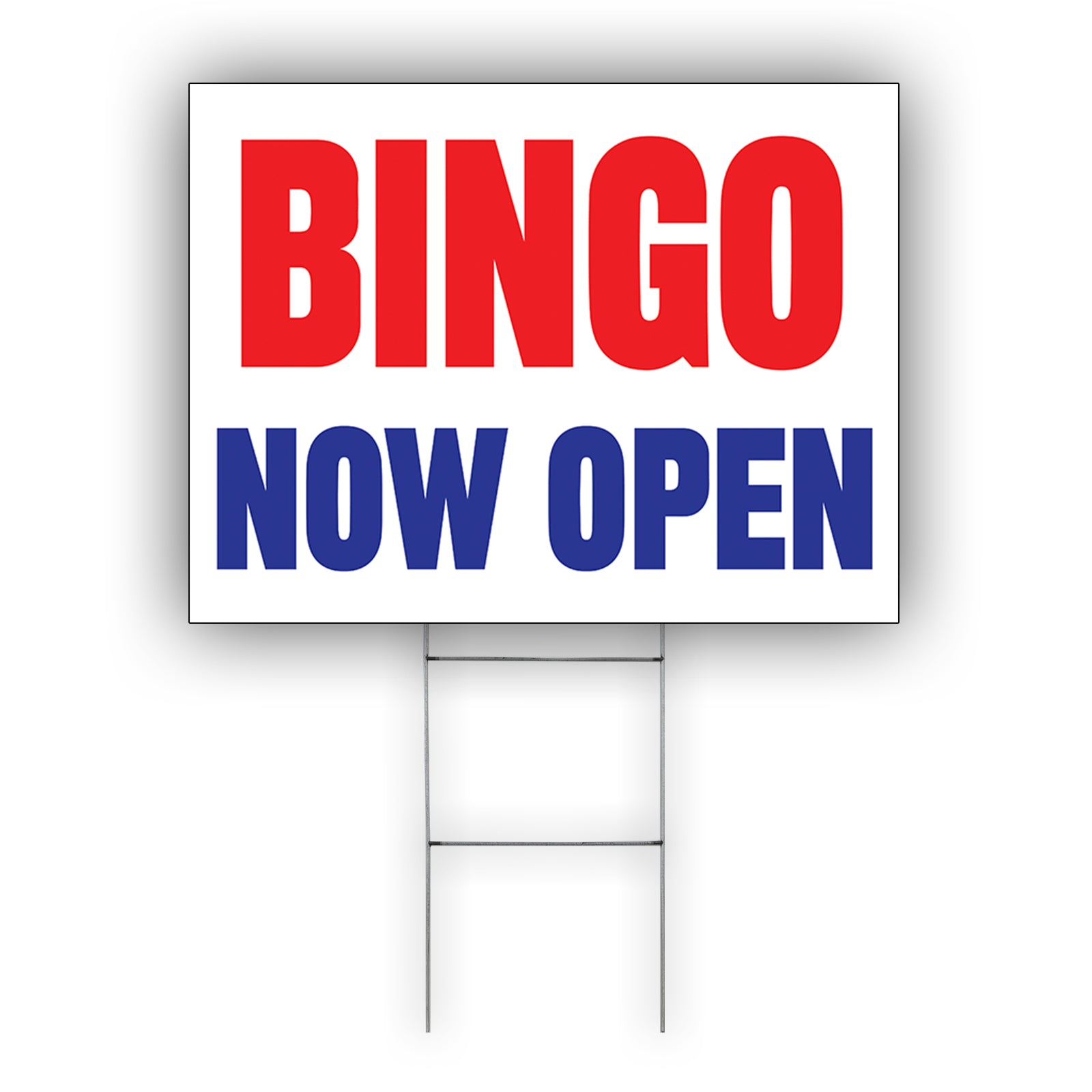 Bingo Now Open Coroplast Yard Sign