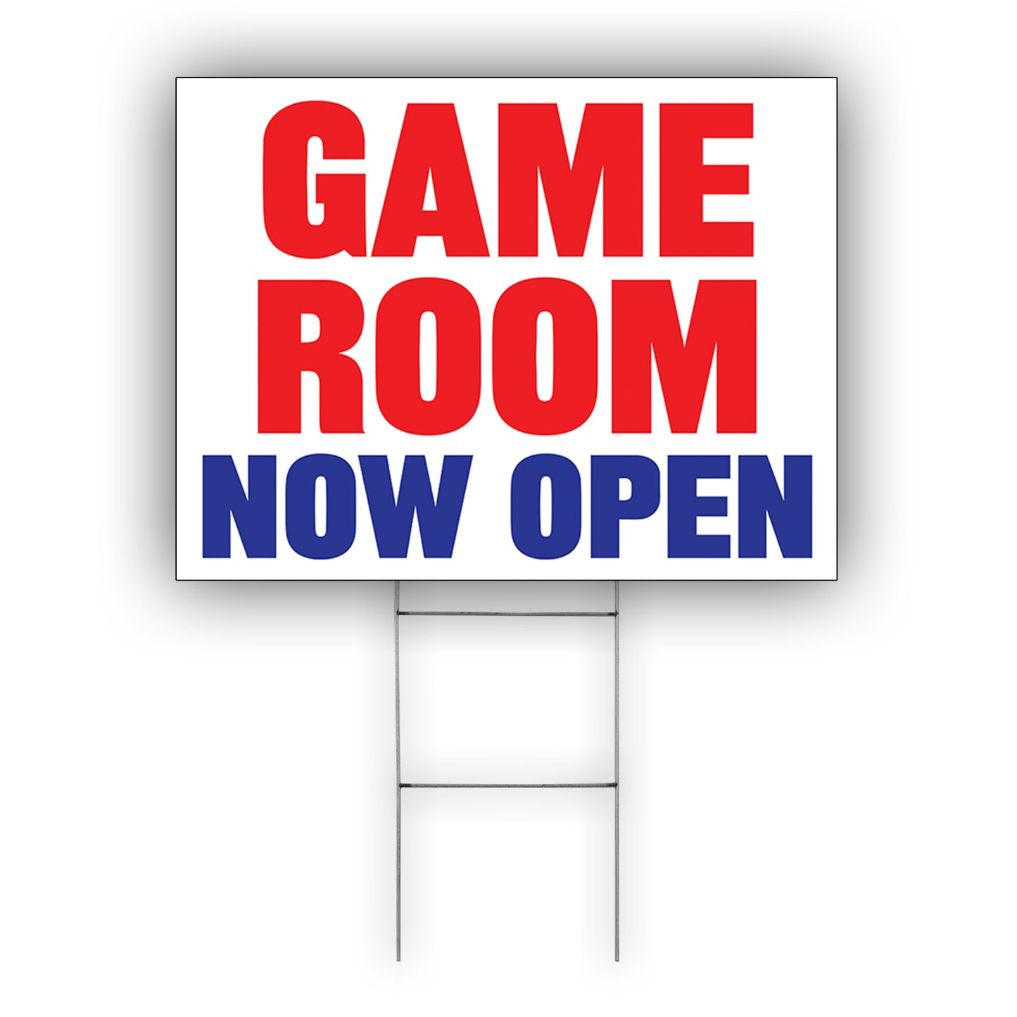 Game Room Now Open Coroplast Yard Sign