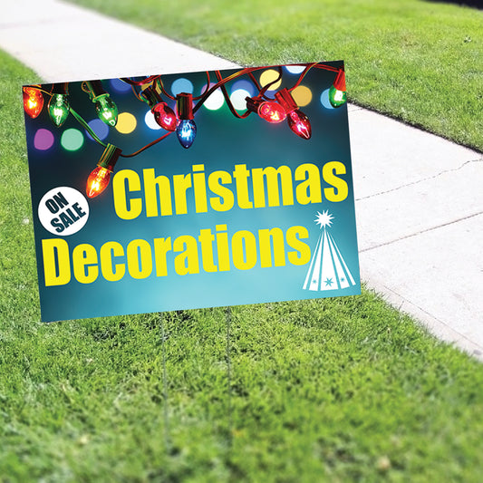 Christmas Decorations On Sale Coroplast Yard Sign