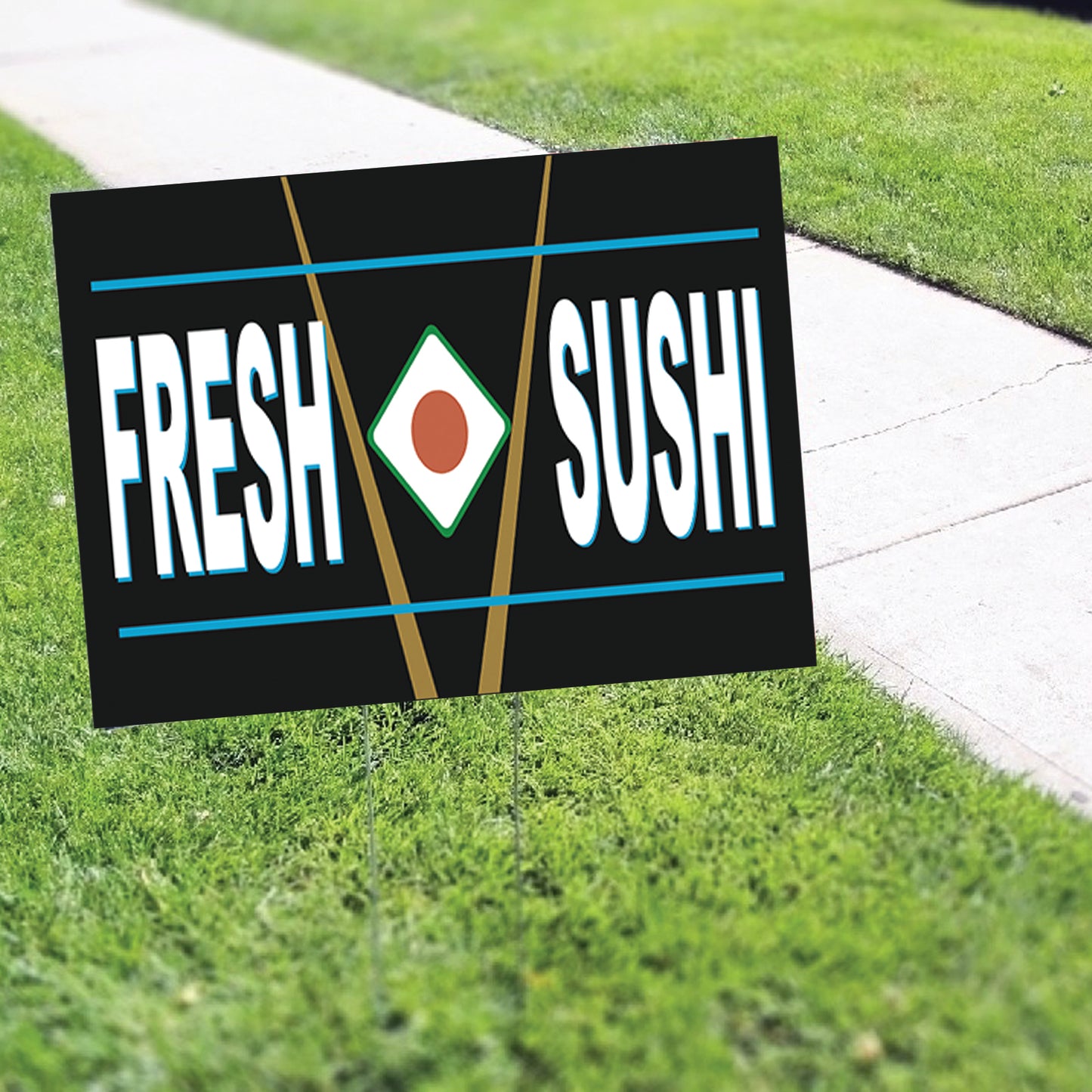 Fresh Sushi Coroplast Yard Sign