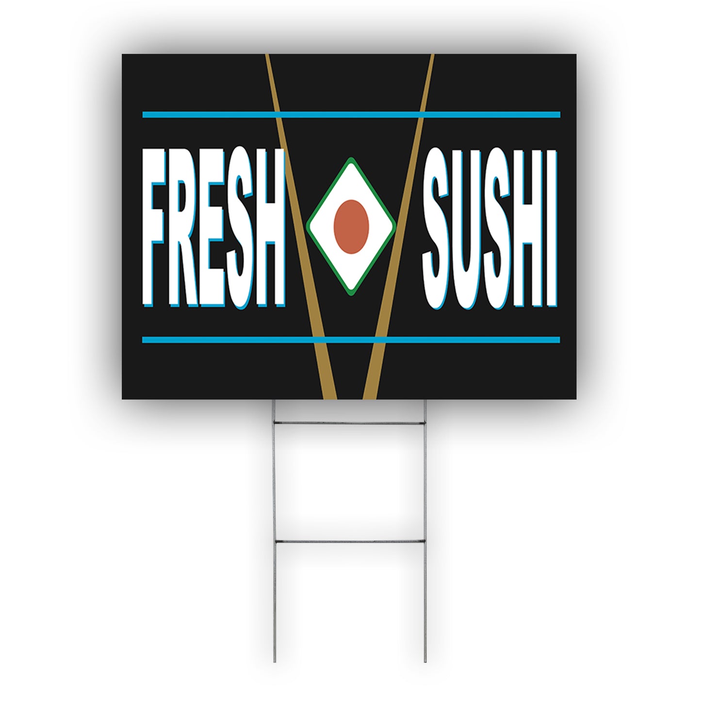 Fresh Sushi Coroplast Yard Sign