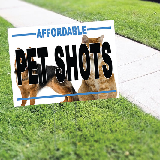 Affordable Pet Shorts Coroplast Yard Sign