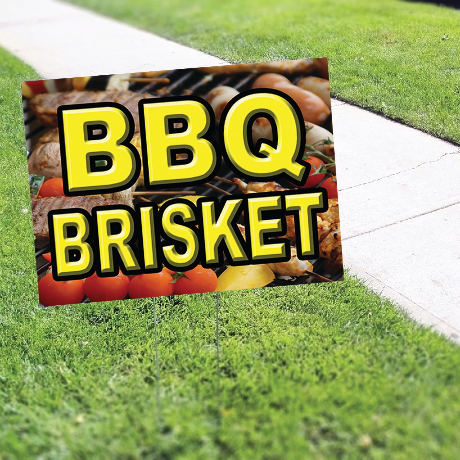 BBQ Brisket Coroplast Yard Sign