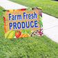 Farm Fresh Produced Coroplast Yard Sign