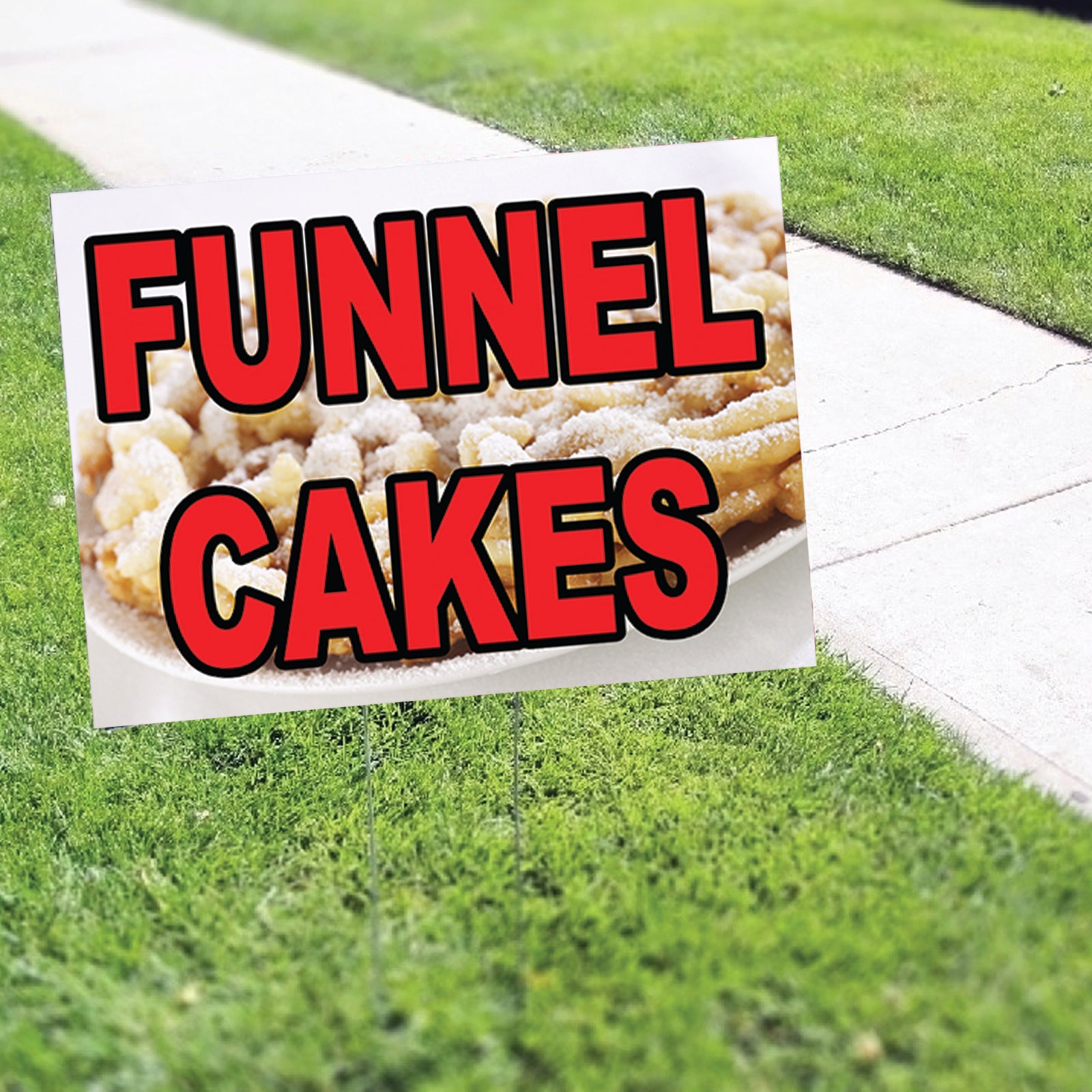 Funnel Cakes Coroplast Yard Sign