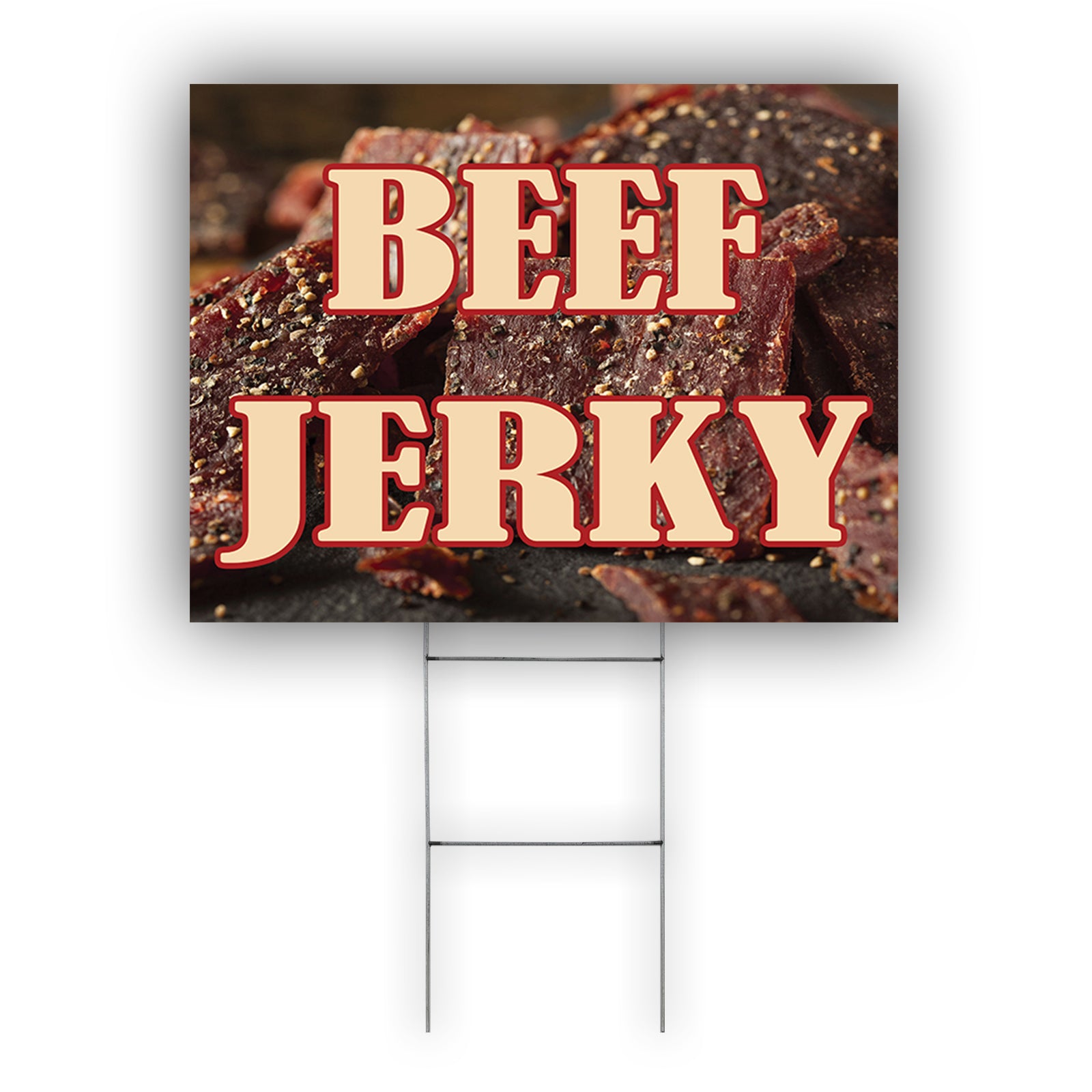 Beef Jerky Coroplast Yard Sign