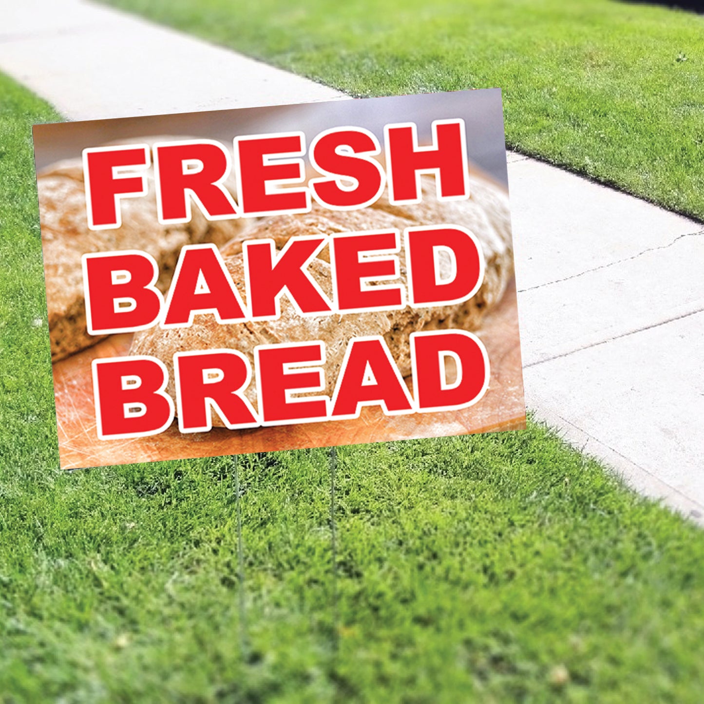 Fresh Baked Bread Coroplast Yard Sign
