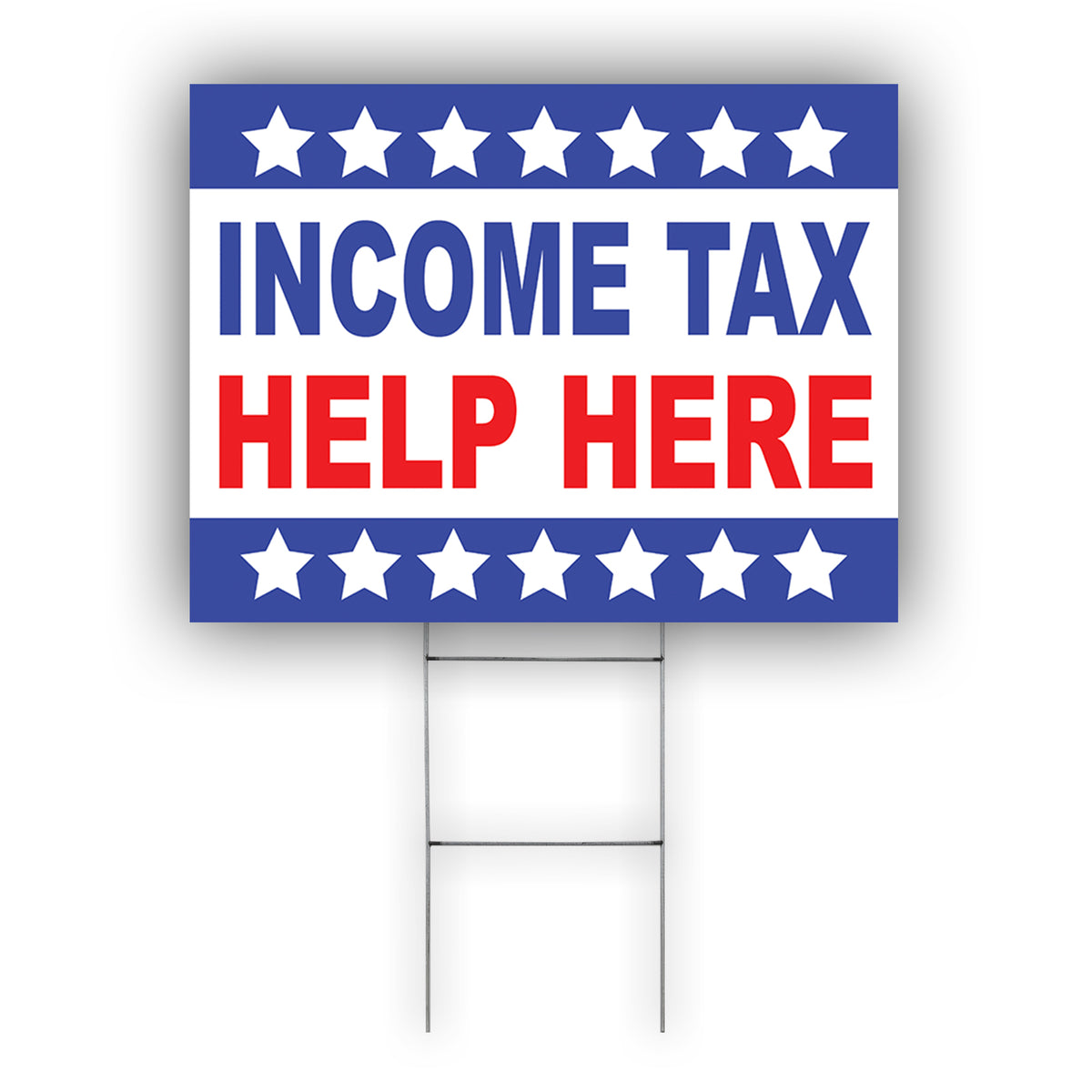 Income Tax Help Here Coroplast Yard Sign – Sign Fever