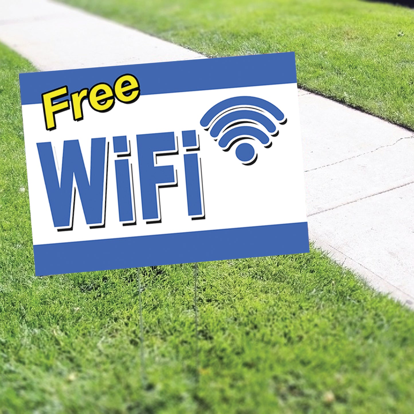 Free WiFi Coroplast Yard Sign