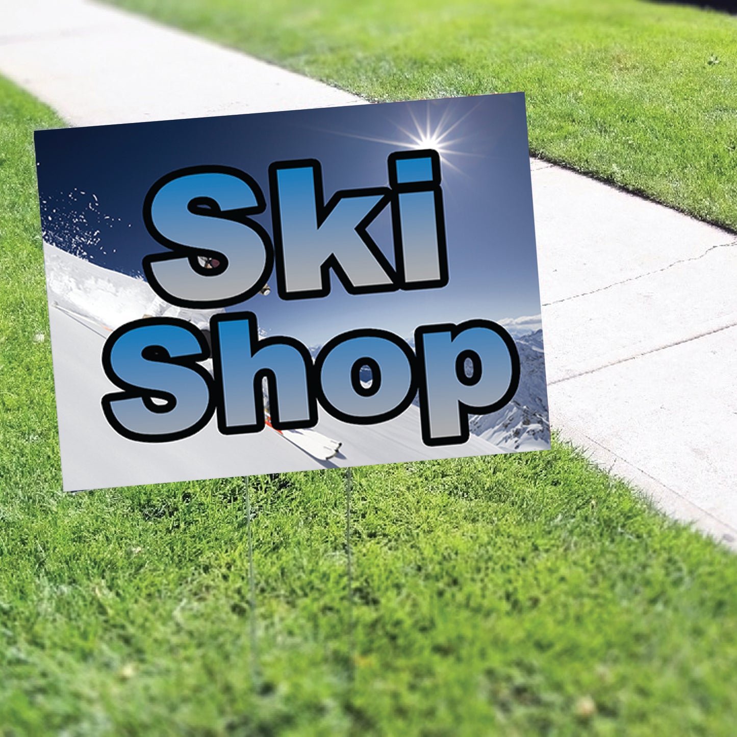 Ski Shop Coroplast Yard Sign