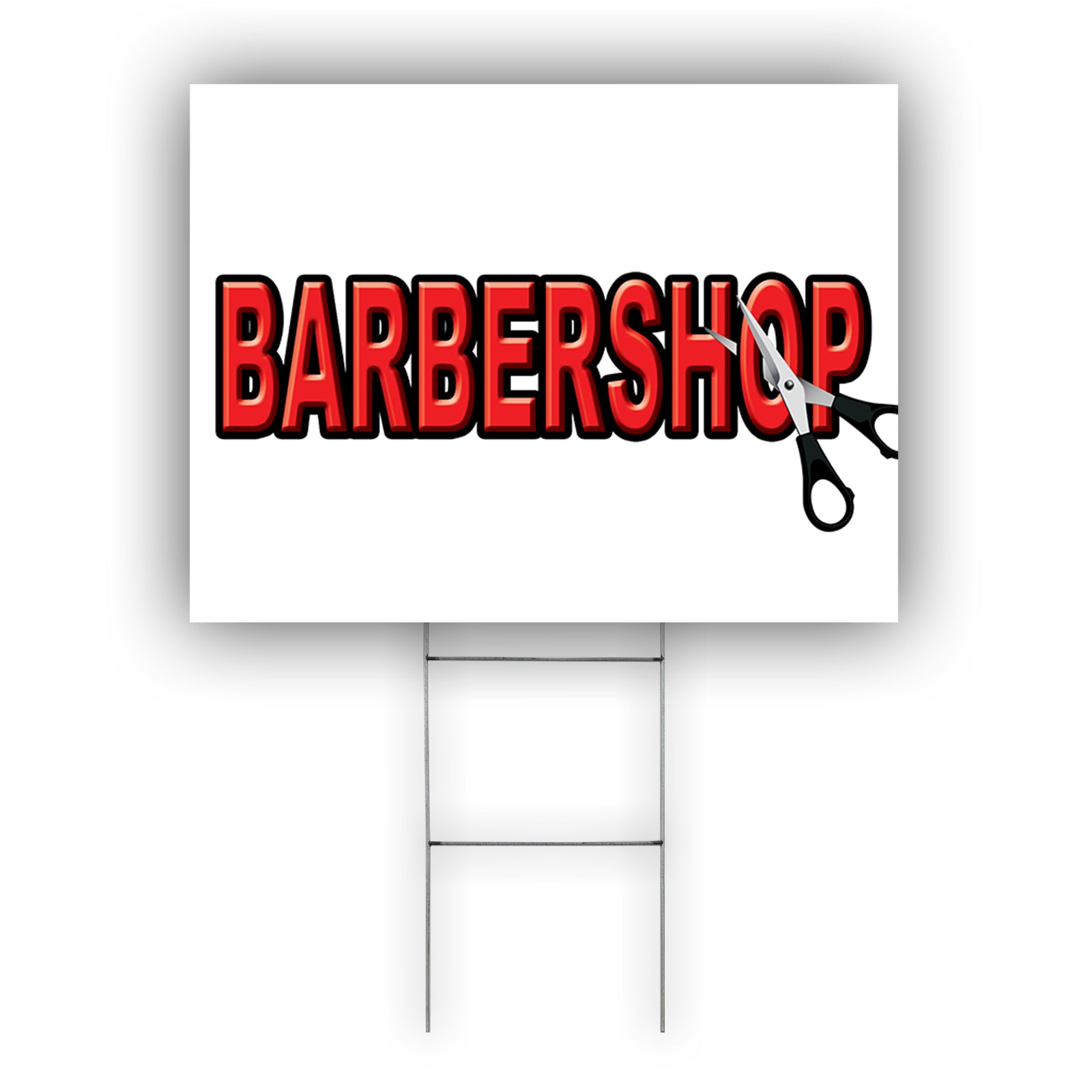 Barber Shop Coroplast Yard Sign