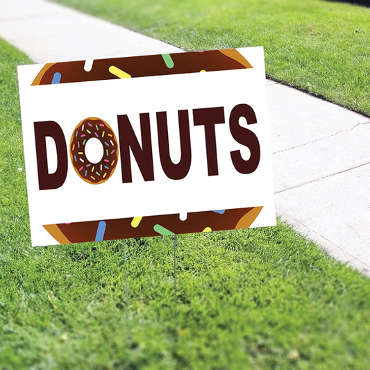Donuts Coroplast Yard Sign