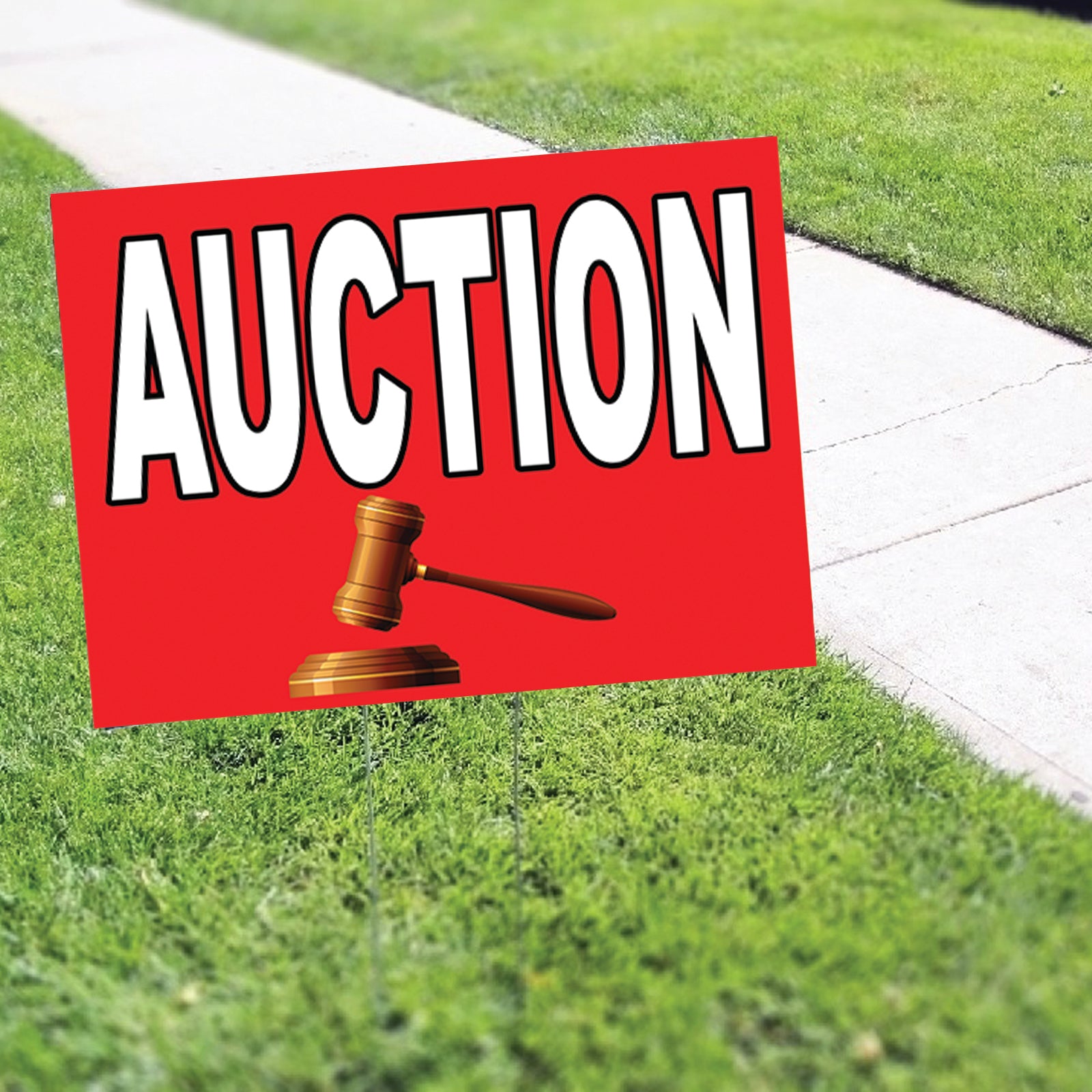 Auction Coroplast Yard Sign