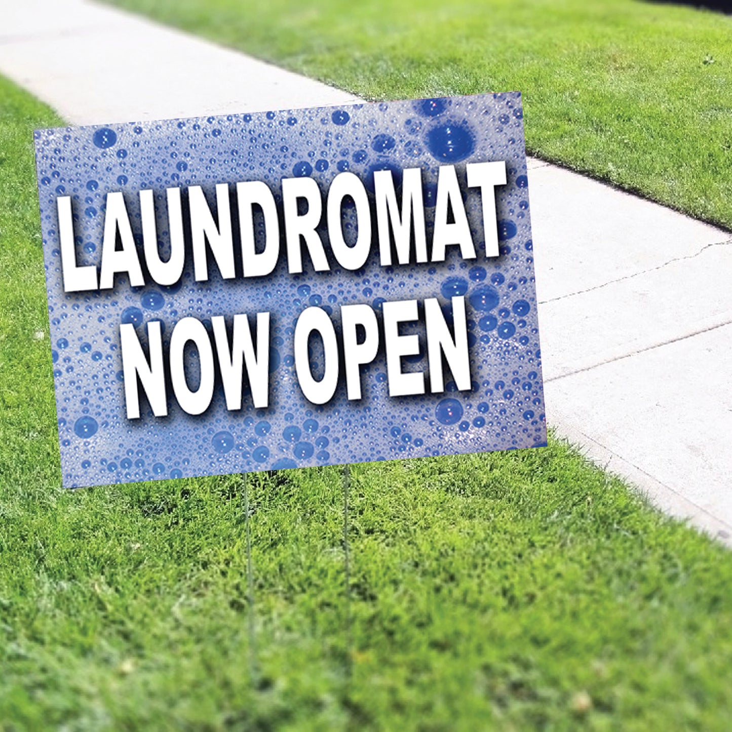 laundromat Now Open Coroplast Yard Sign