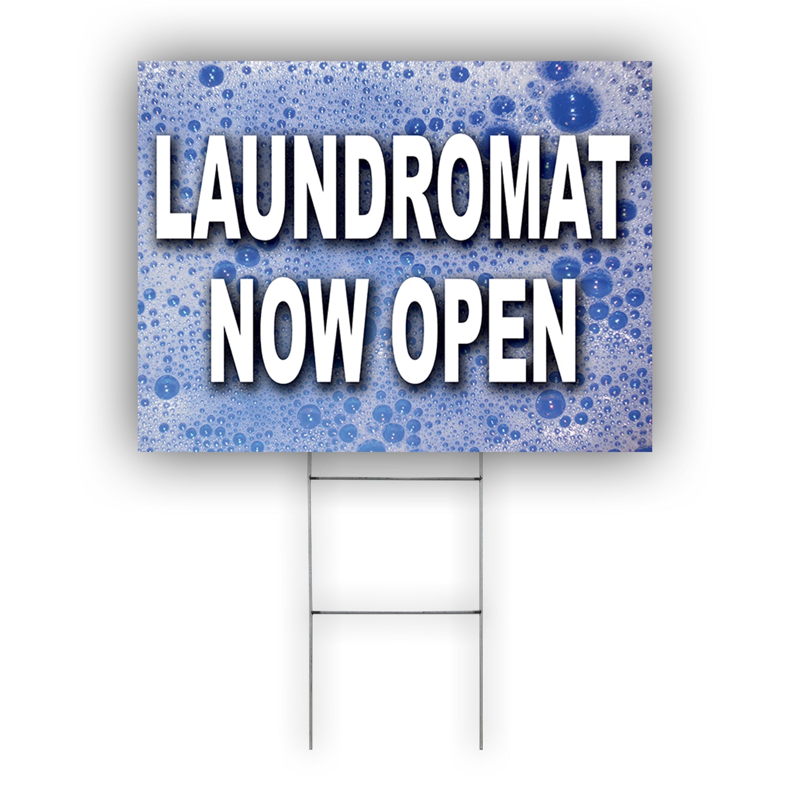 laundromat Now Open Coroplast Yard Sign