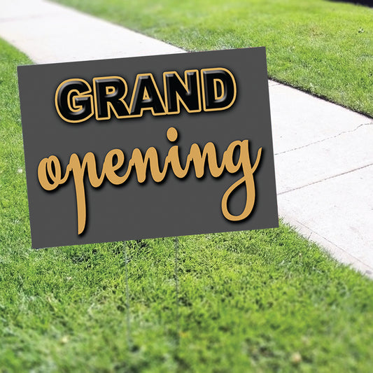 Grand Opening Coroplast Yard Sign