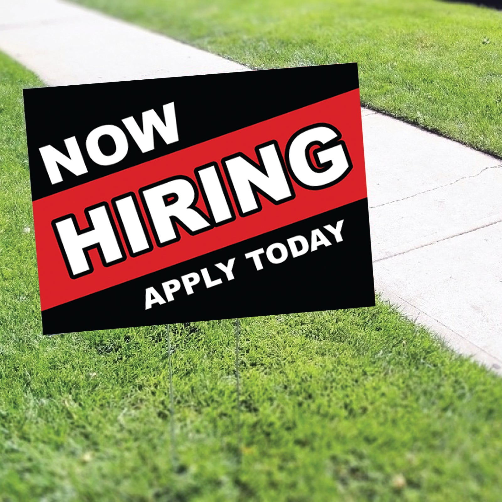 Now Hiring Apply Today Coroplast Yard Sign