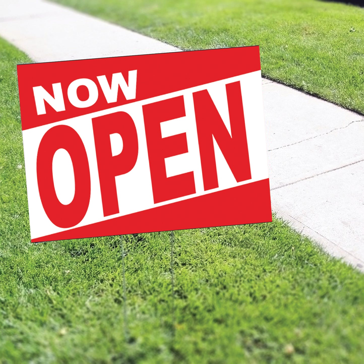 Now Open Coroplast Yard Sign