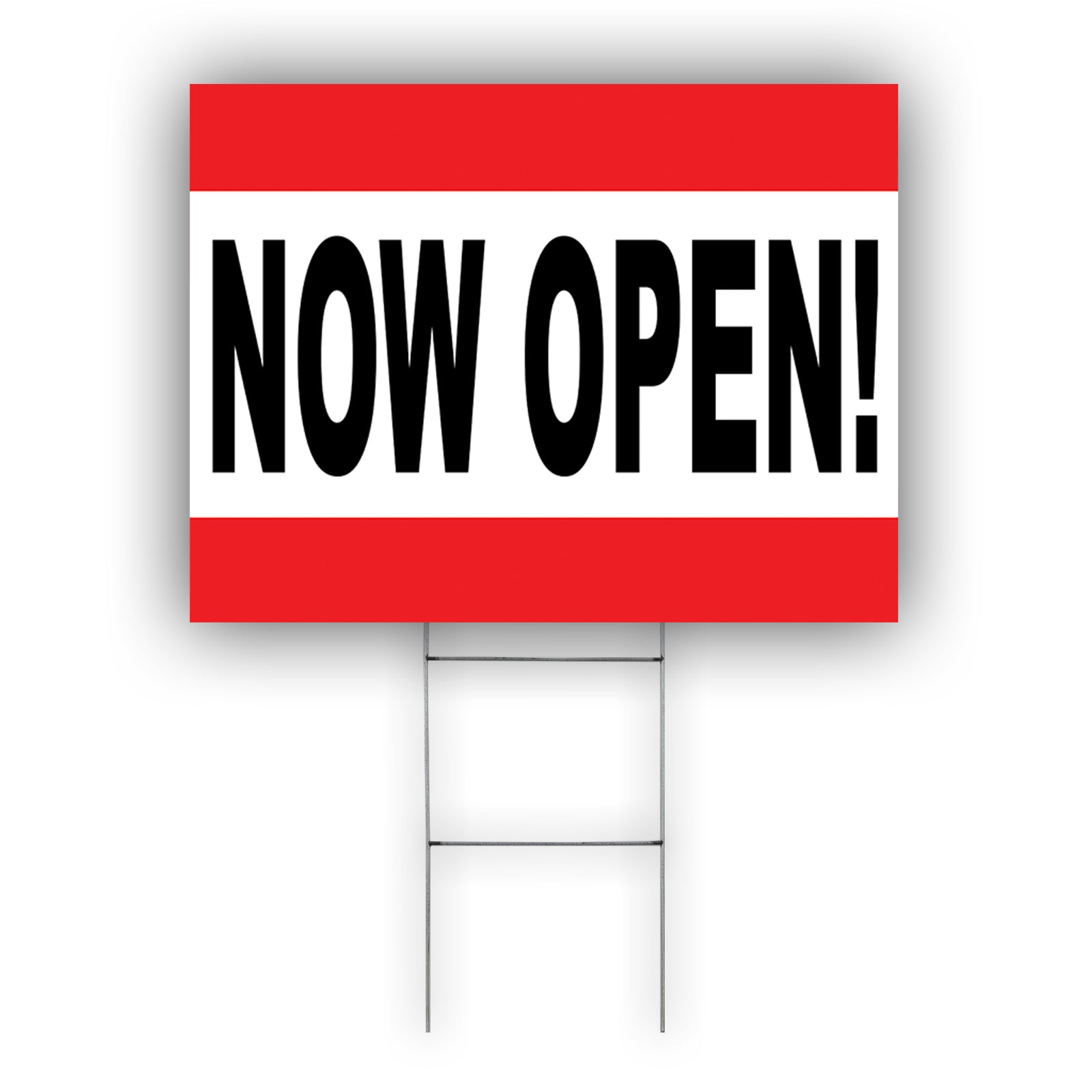 Now Open Coroplast Yard Sign