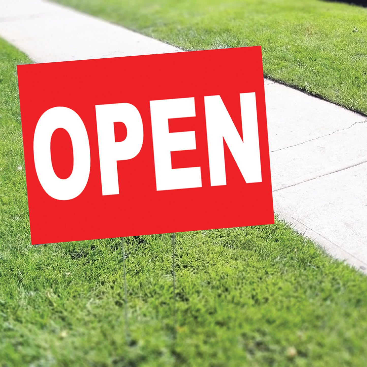 Open Coroplast Yard Sign