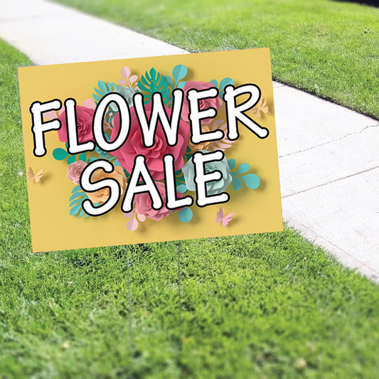 Flower Sale Coroplast Yard Sign
