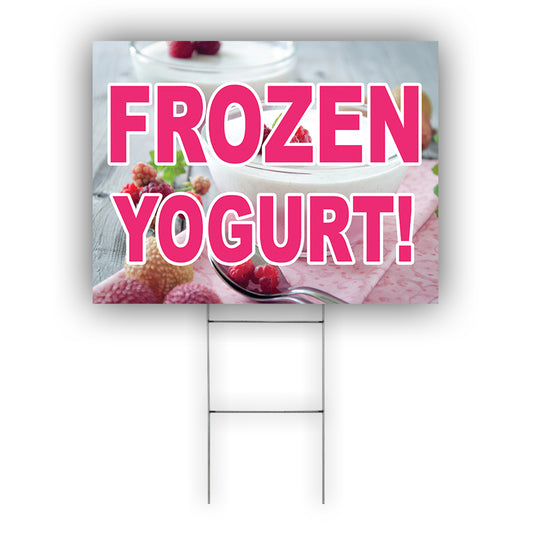 Frozen Yogurt Coroplast Yard Sign