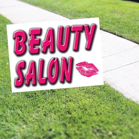 Beauty Salon Coroplast Yard Sign