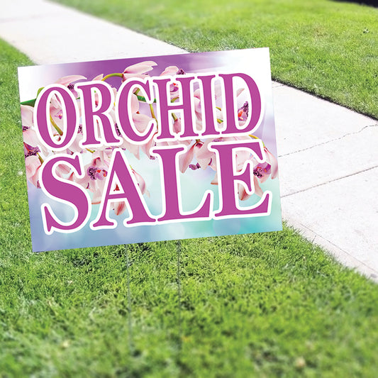 Orchid Sale Coroplast Yard Sign