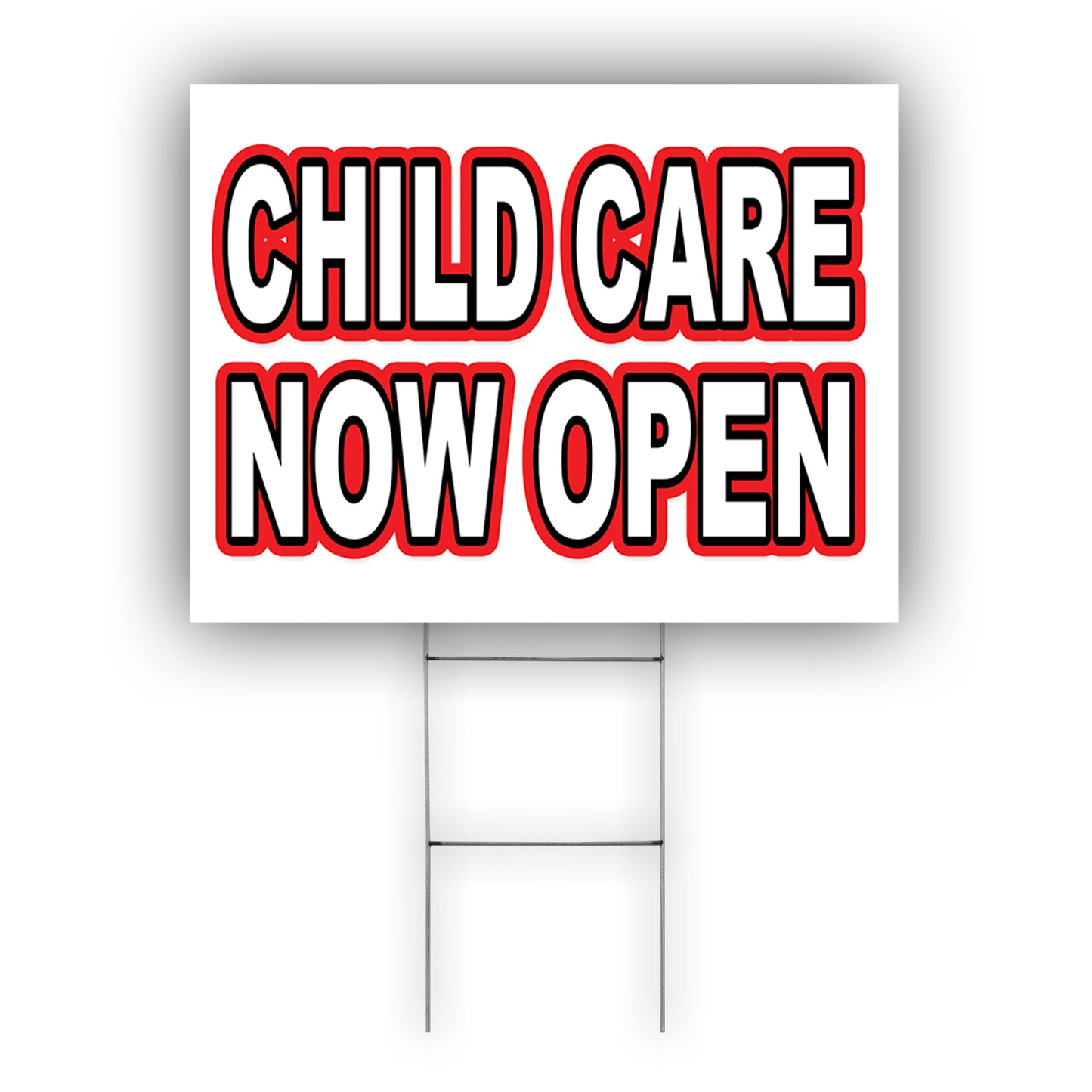 Child Care Now Open Coroplast Yard Sign