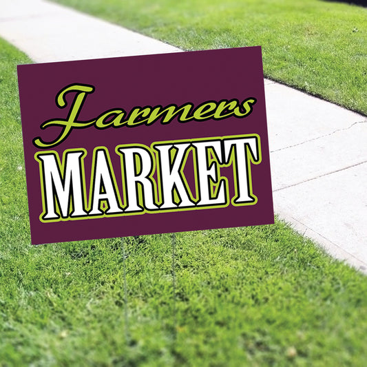 Farmer Market Coroplast Yard Sign