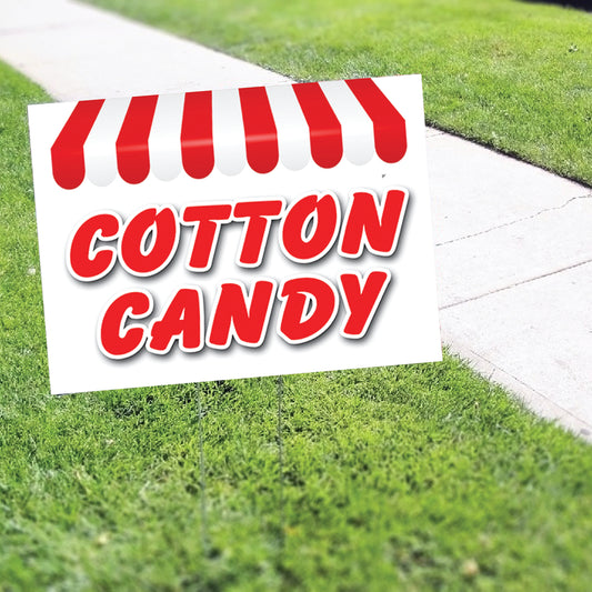 Cotton Candy Coroplast Yard Sign