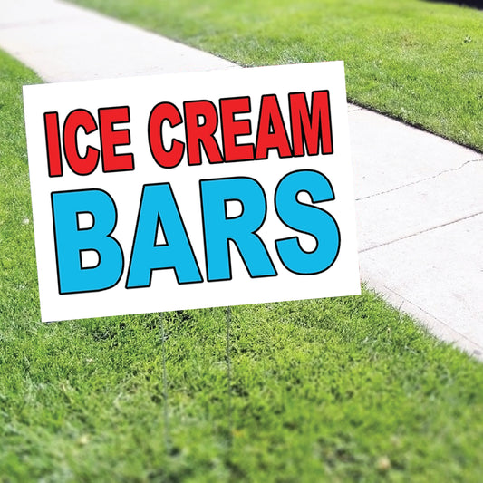 Ice Cream Bar Coroplast Yard Sign