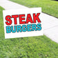 Steak Burger Coroplast Yard Sign