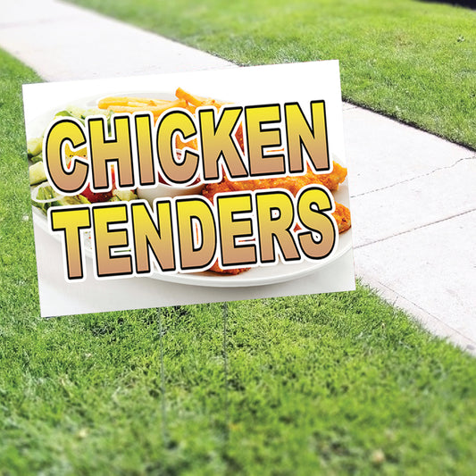 Chicken Tenders Coroplast Yard Signs