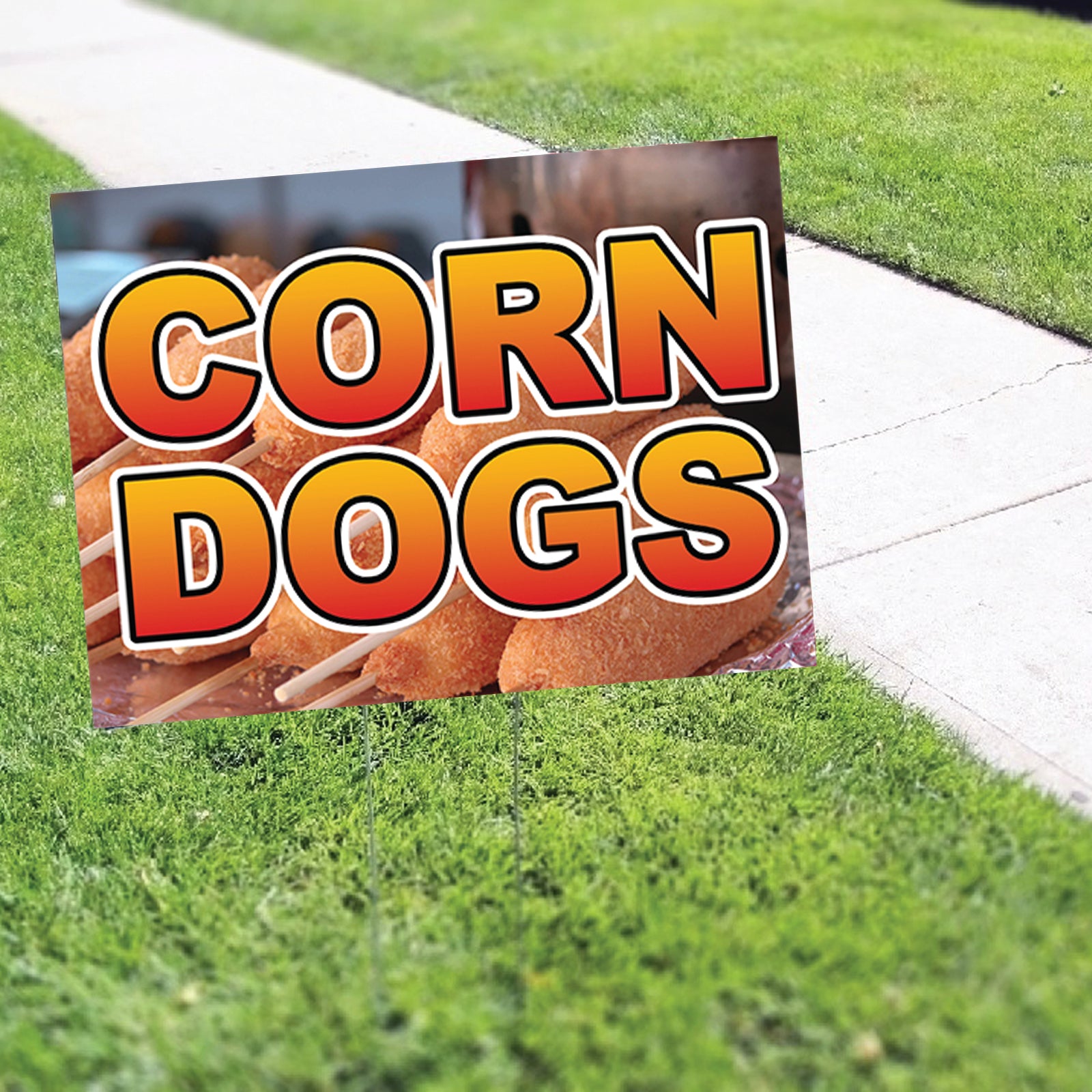 Corn Dogs Coroplast Yard Sign