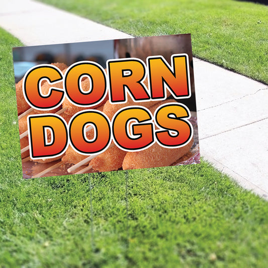 Corn Dogs Coroplast Yard Sign