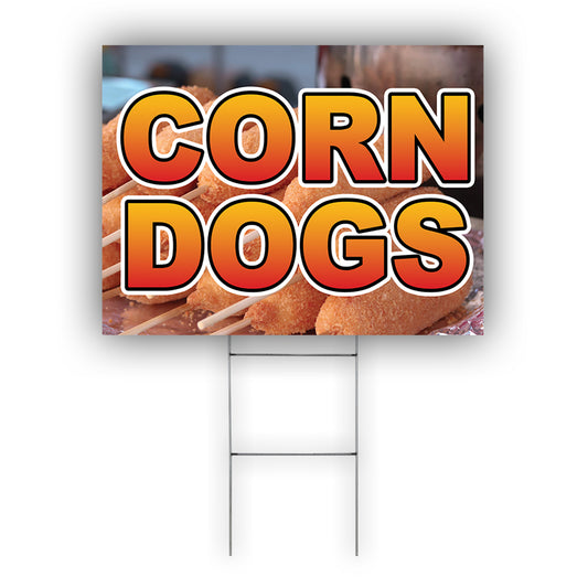 Corn Dogs Coroplast Yard Sign