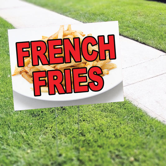 French Fries Coroplast Yard Sign