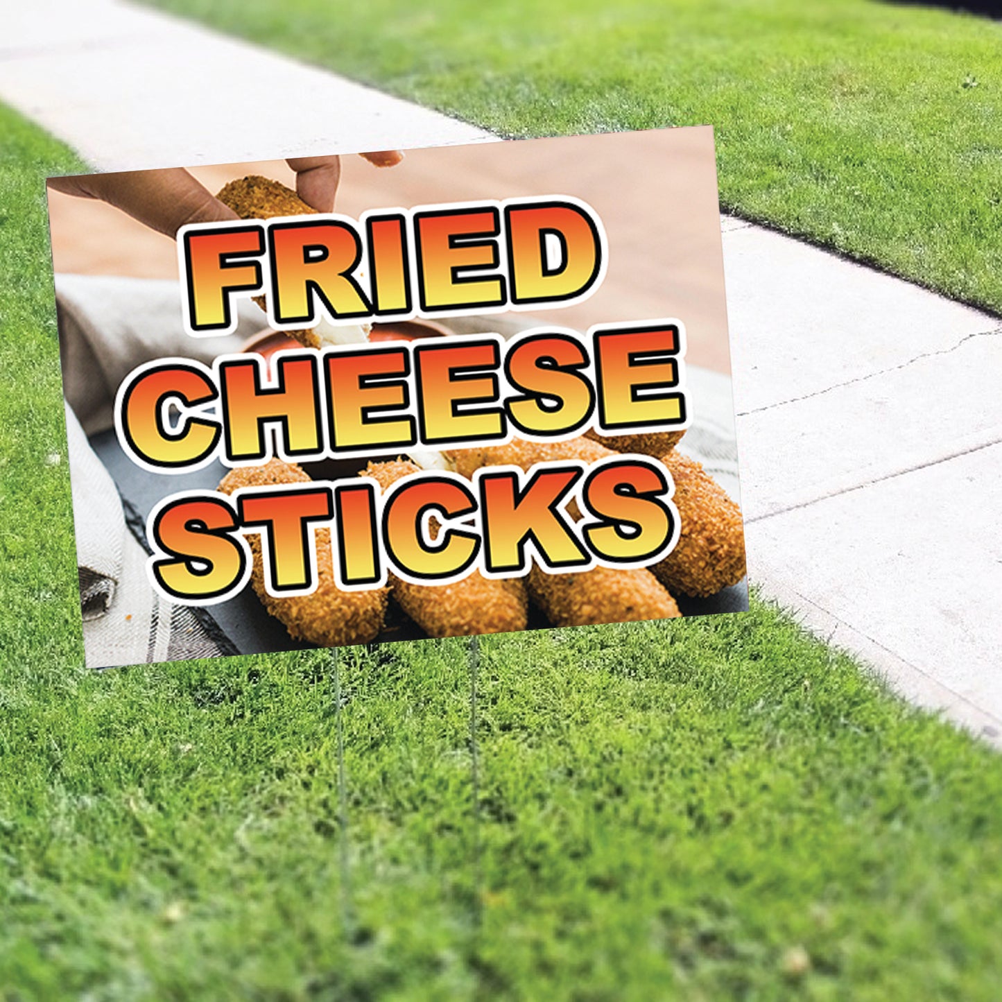 Fried Cheese Sticks Coroplast Yard Sign