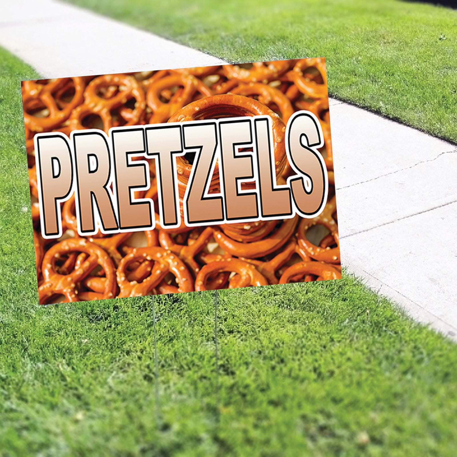 Pretzels Coroplast Yard Sign